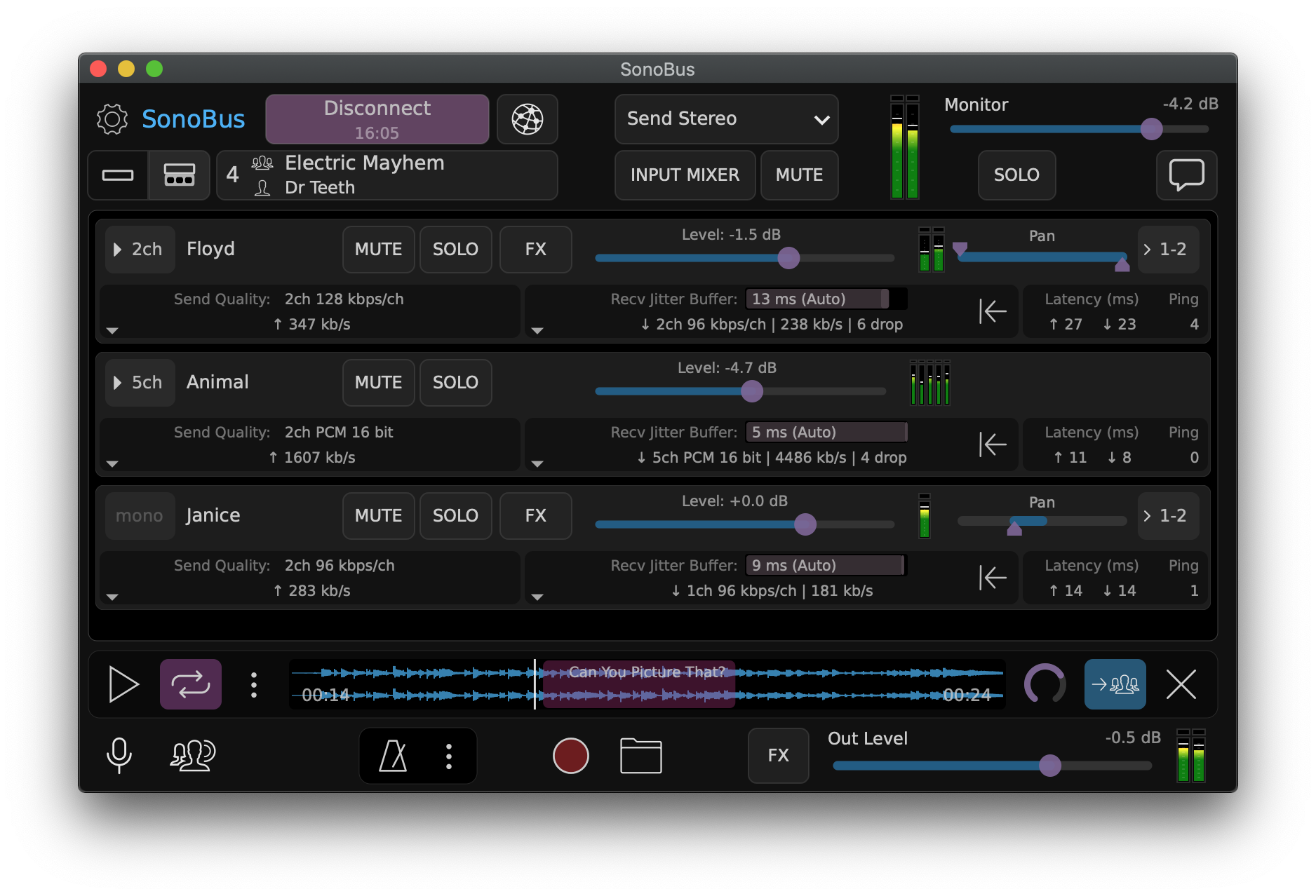 SonoBus-1.7.2  超低延迟远程监听WIN  Android版