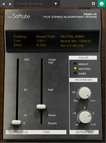 图片[1]-立体声算法混响-Softube TSAR-1R Reverb v2.5.9-R2R-声链工坊