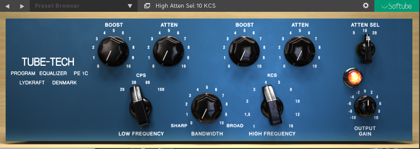图片[1]-被动式均衡器-Softube Tube-Tech PE 1C v2.5.9-声链工坊