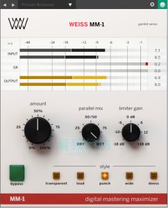 母带响度最大化/限制器-Softube Weiss MM-1 Mastering Maximizer v2.5.9-R2R-声链工坊