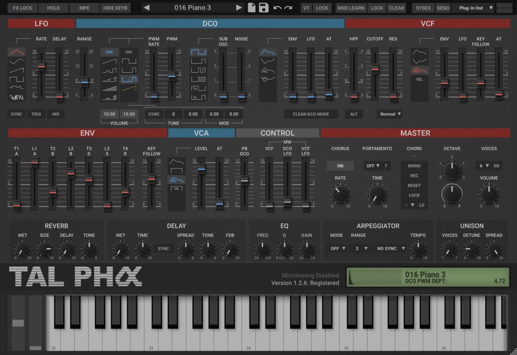 图片[1]-硬件模拟合成器 | Togu Audio Line TAL-Pha v1.2.6 MAC U2B-声链工坊