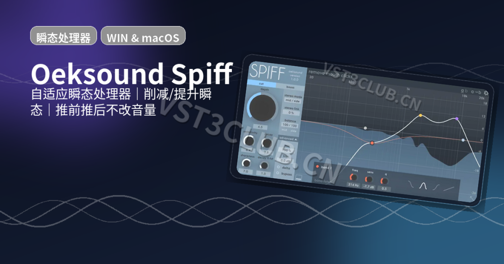 图片[1]-Spiff 自适应瞬态处理器：削减或提升瞬态，去口水声与细微噪音
